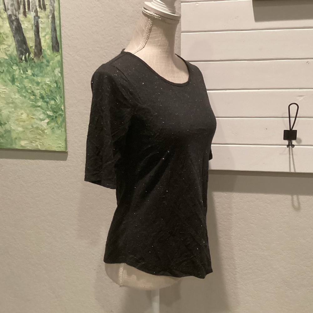 Apt. 9 Black Long Sleeve Women's Top - Picture 3 of 5